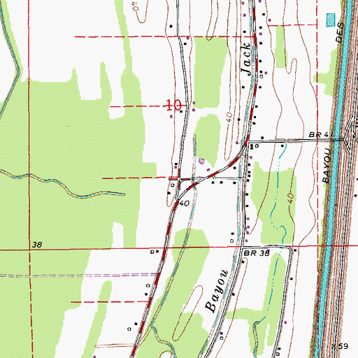 Topographic Map of Broussard, LA