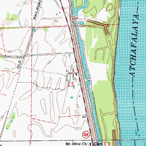 Topographic Map of Cason, LA