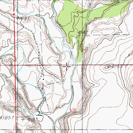 Topographic Map of Hackberry Wash, AZ