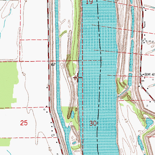 Topographic Map of Deer Range Landing, LA