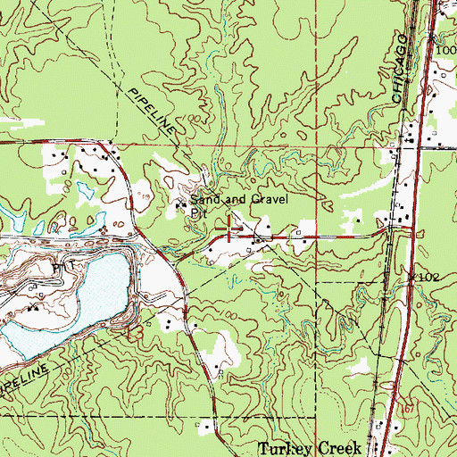 Topographic Map of Belle Chaney (historical), LA