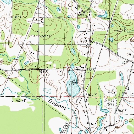 Topographic Map of Lambert School (historical), LA