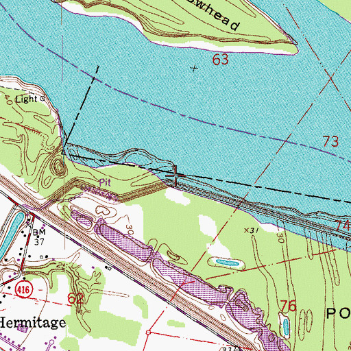 Topographic Map of Alto Landing, LA
