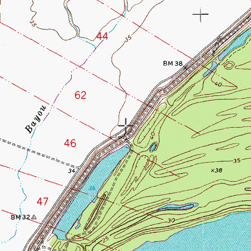 Topographic Map of Brownville (historical), LA