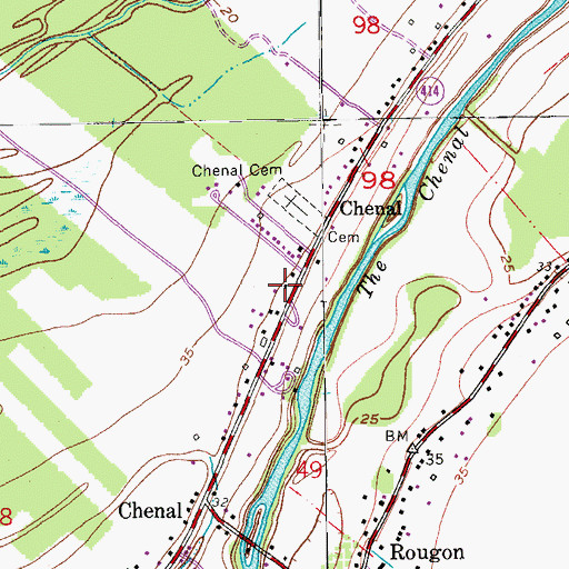 Topographic Map of Chenal School (historical), LA