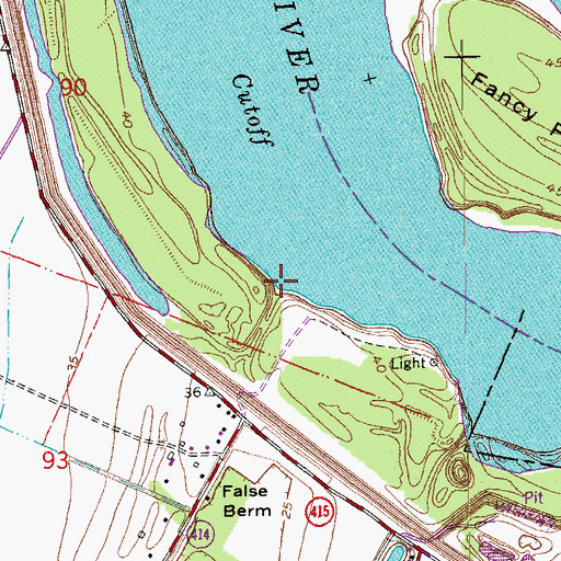 Topographic Map of Grand Bay Landing, LA
