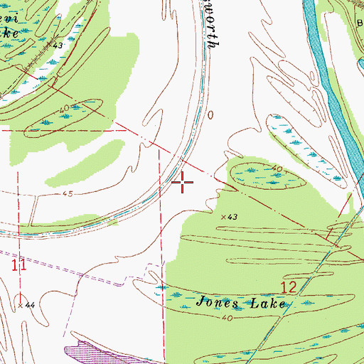 Topographic Map of Phillipston (historical), LA