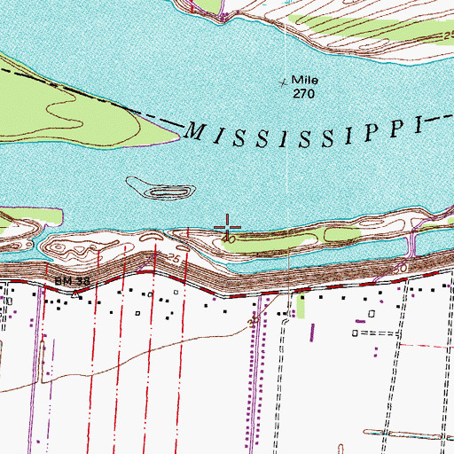 Topographic Map of Red Store Landing, LA