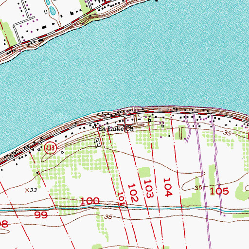 Topographic Map of Rosenwald School (historical), LA