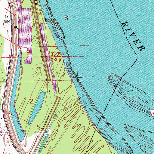 Topographic Map of Smithland Landing, LA