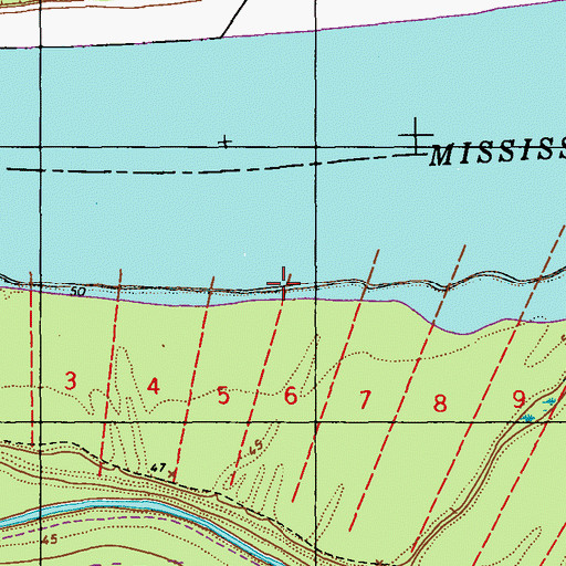 Topographic Map of Tucker Landing, LA