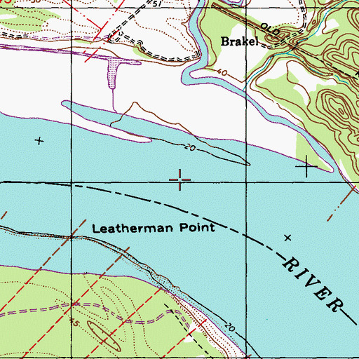 Topographic Map of Tunica Bend, LA