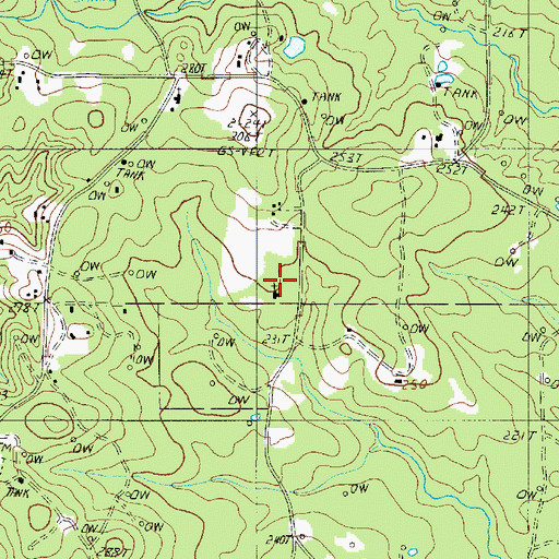 Topographic Map of Bapsilene School (historical), LA