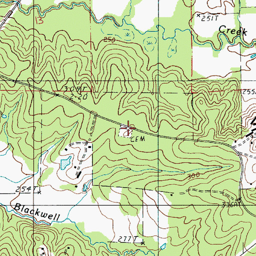 Topographic Map of Jerusalem Church (historical), LA