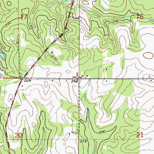 Topographic Map of Buckhorn (historical), LA