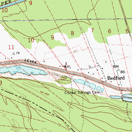 Topographic Map of Pilgrim Rest School (historical), LA