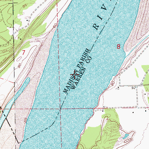 Topographic Map of Oak Bend, LA