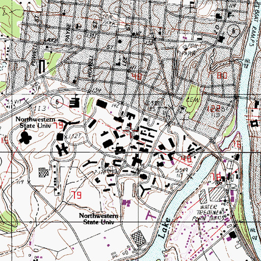 Topographic Map of Normal Hill Historic District, LA