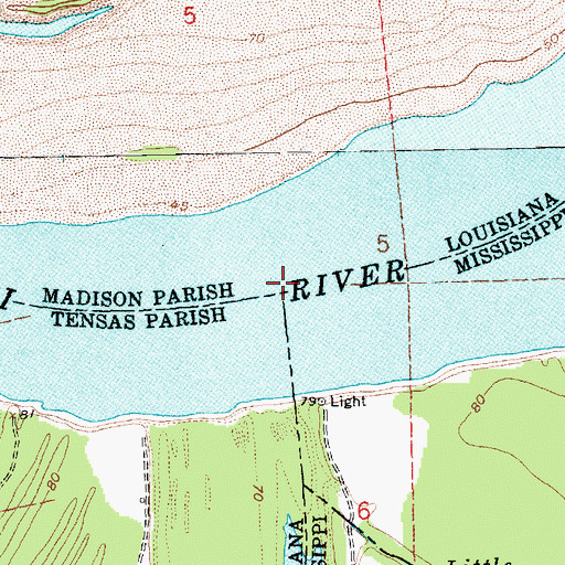 Topographic Map of Newtown Bend, LA