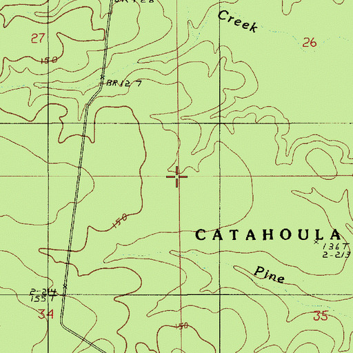 Topographic Map of The Big Woods, LA