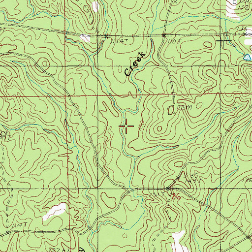 Topographic Map of Sandy Creek Gas Field, LA