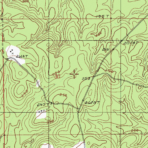 Topographic Map of White Oak Creek Oil Field, LA