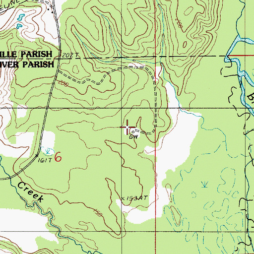 Topographic Map of Madden Branch Gas Field, LA