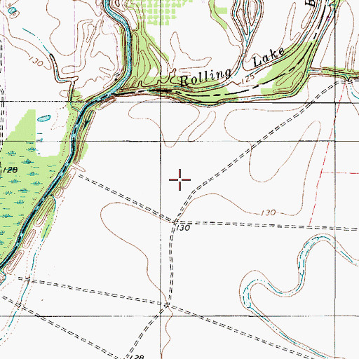 Topographic Map of Sawlog Lake (historical), LA