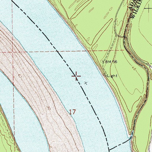 Topographic Map of Homochitto Cutoff, LA