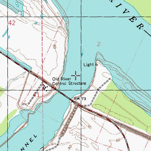 Topographic Map of Knox Plantation (historical), LA