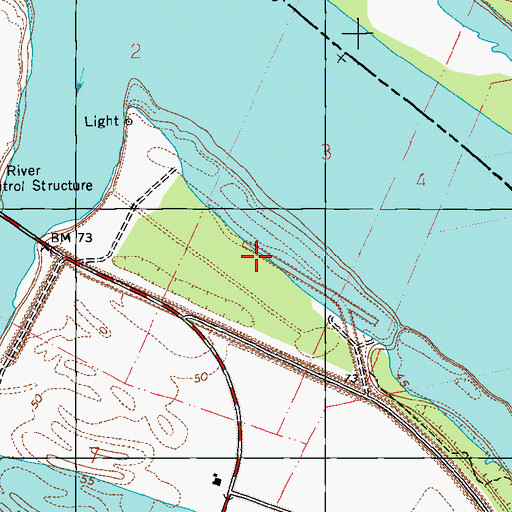 Topographic Map of Knox School (historical), LA