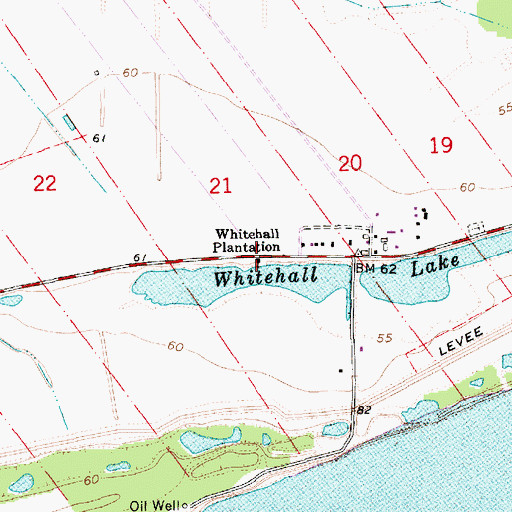 Topographic Map of Mount Pilgrim Church, LA