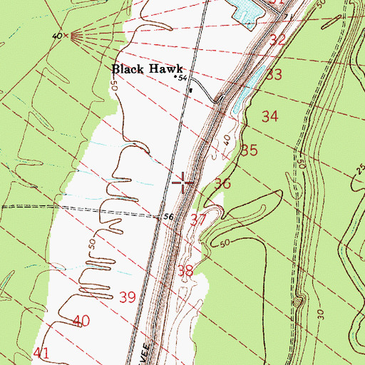 Topographic Map of Pleasand Green Church (historical), LA