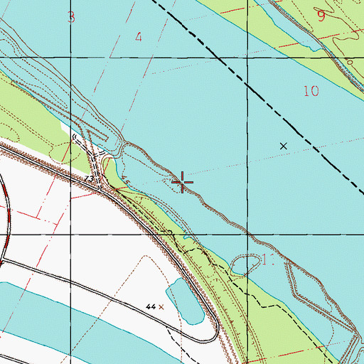 Topographic Map of Point Breeze Revetment, LA