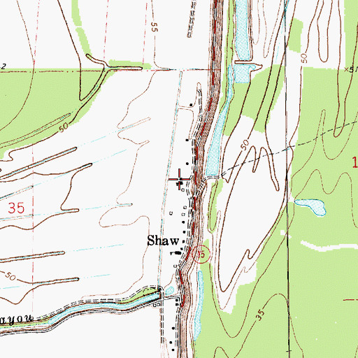 Topographic Map of Saint Thomas School (historical), LA
