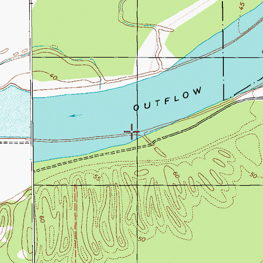 Topographic Map of South Bank Revetment, LA