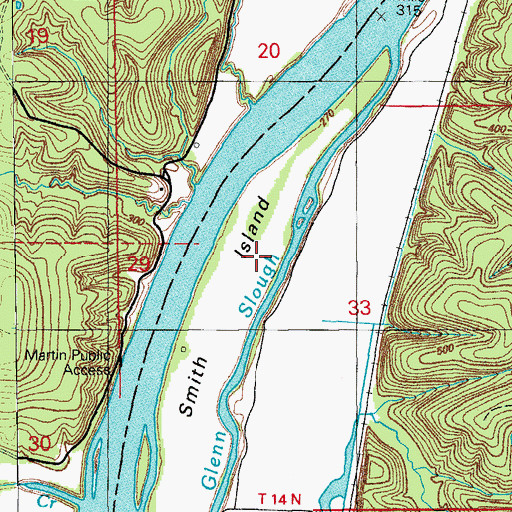 Topographic Map of Smith Island, AR