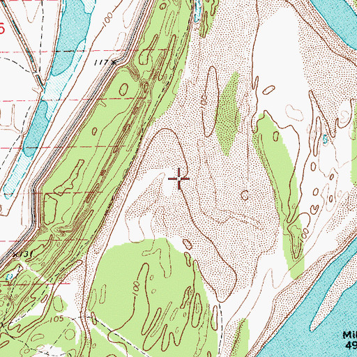 Topographic Map of Cottonwood Landing (historical), LA