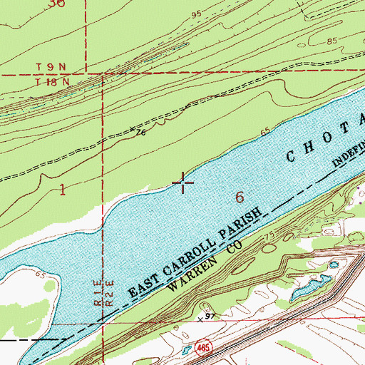 Topographic Map of Henderson Landing, LA