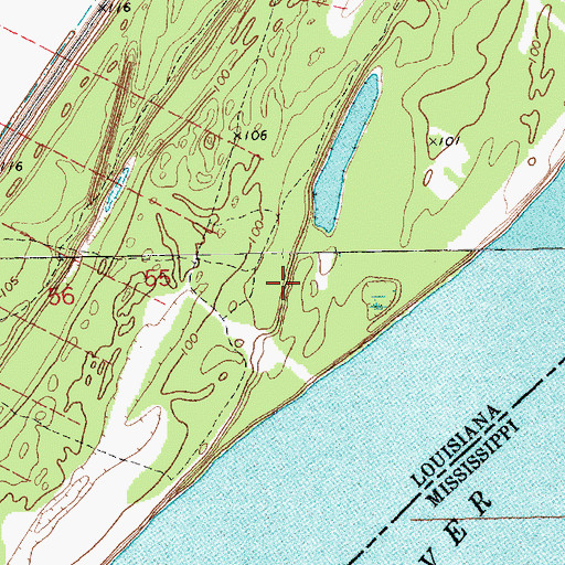 Topographic Map of Langwood Landing (historical), LA