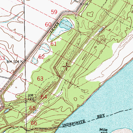 Topographic Map of Longwood Plantation, LA