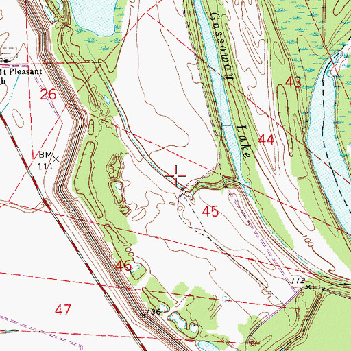 Topographic Map of La Bend Revetment, LA