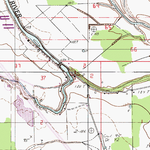 Topographic Map of Pentecost Church, LA