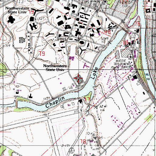 Topographic Map of Prather Coliseum, LA