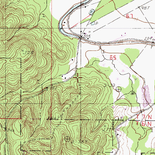Topographic Map of Russell School (historical), LA