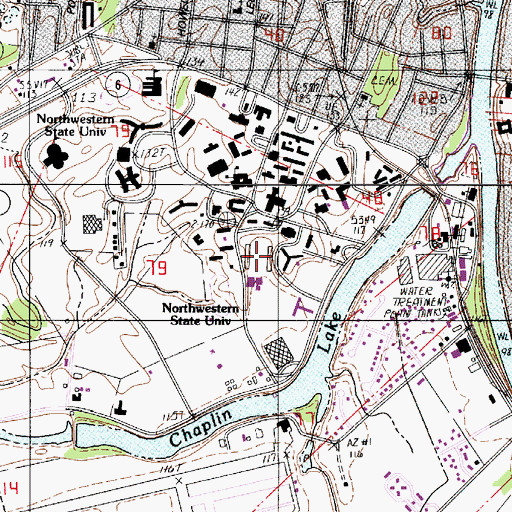 Topographic Map of Turpin Stadium, LA