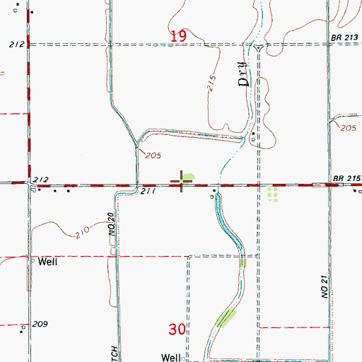 Topographic Map of Smith Perkins School, AR