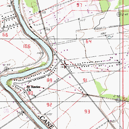 Topographic Map of Vienna Bend, LA