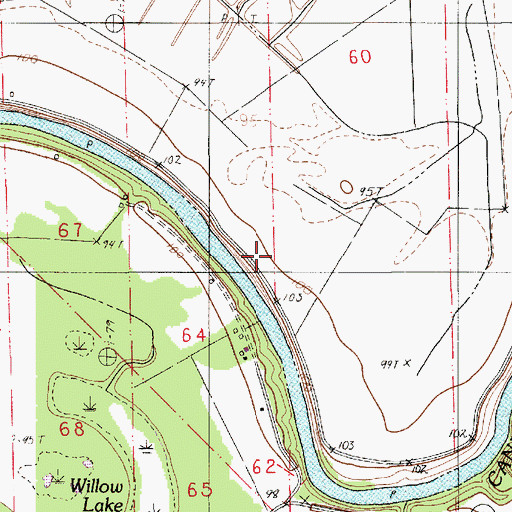 Topographic Map of Bright Star Church (historical), LA