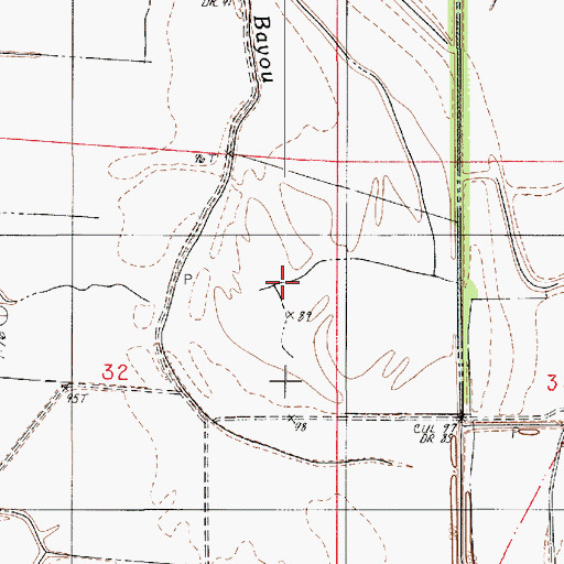 Topographic Map of Chicot Lake (historical), LA